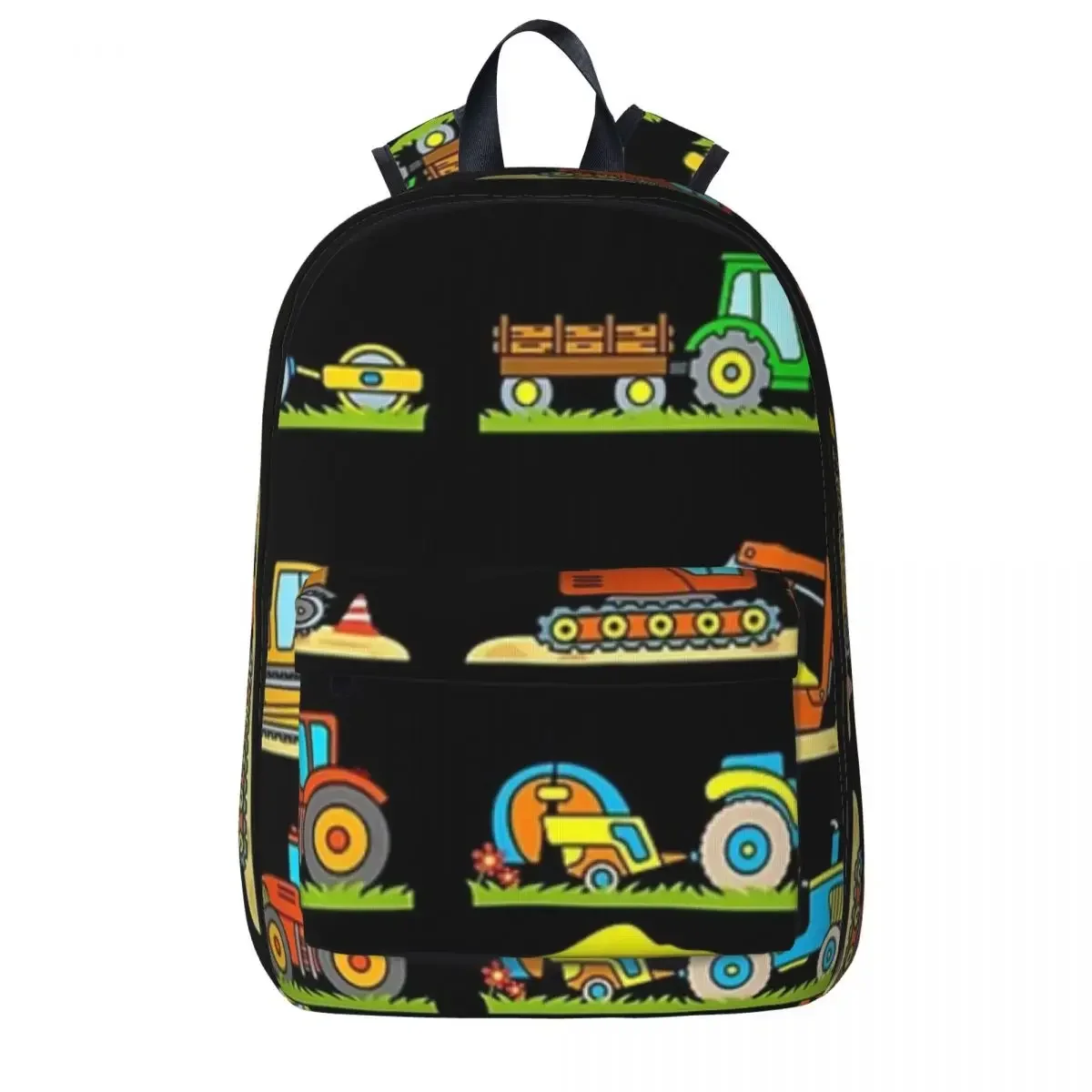 

Digger Tractor Truck Hay Baler Bulldozer Construction Farm Vehicles Backpack Student School Bag Laptop Rucksack Travel Bookbag