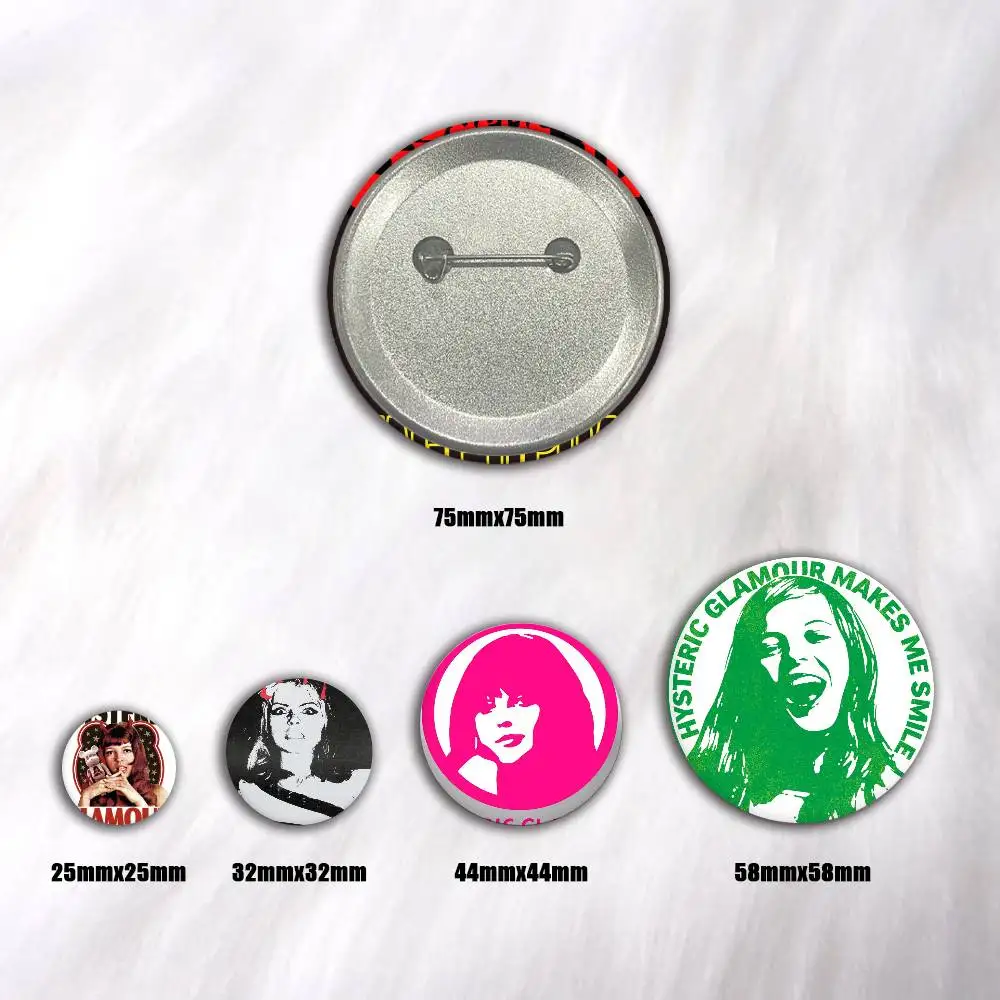 A-H-HystericS G-Glamour BRAND Snap-in Pins Cartoon Character Round Creative Brooches For Backpack Accessories Jewelry Gifts