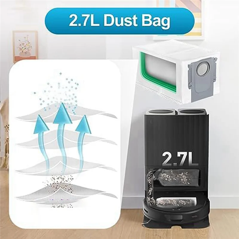 

A21Q -For Roborock Q Revo Accessory Kit Replacement Parts Kit With Main Brushes,Mop Pads,Dust Bags,HEPA Filters, Side Brushes