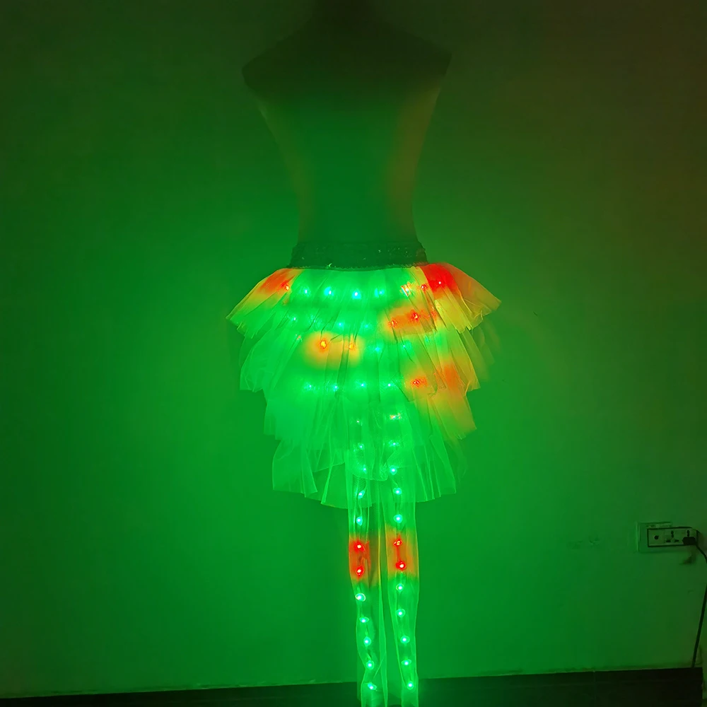 Fashion Dance LED Tutu Skirt Up Neon Fancy Rainbow Mini Tutu Fancy Costume Adult light Skirt TFS Corset Tutu Skirtr
