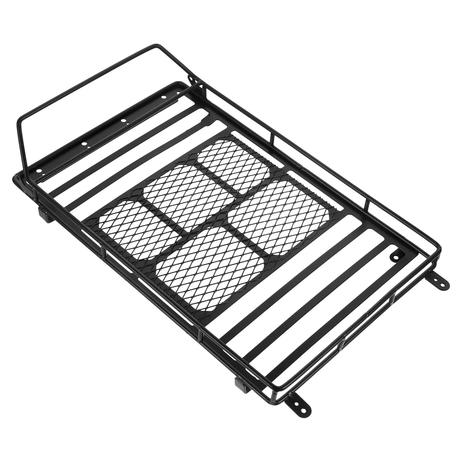 Car Roof Luggage Rack Black Strong Fixation Storage Bracket for 1:10 Rc Crawler Vehicle Roof Cargo Carrier Accessories