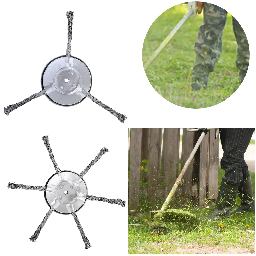 Steel Wire Grass Trimmer Head Wear-resistant Cutting Head Anti-corrosion Derusting Lawn Trimmer Head for Courtyard Sidewalk Lawn