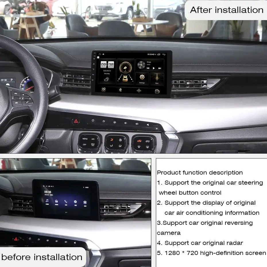 For BAIC X3/X5 EVO 5  2019-2023 1280*720 Resolution UIS 7862S 8-core 8+256gb Car Navigation CarPlay Car Radio Multimedia player