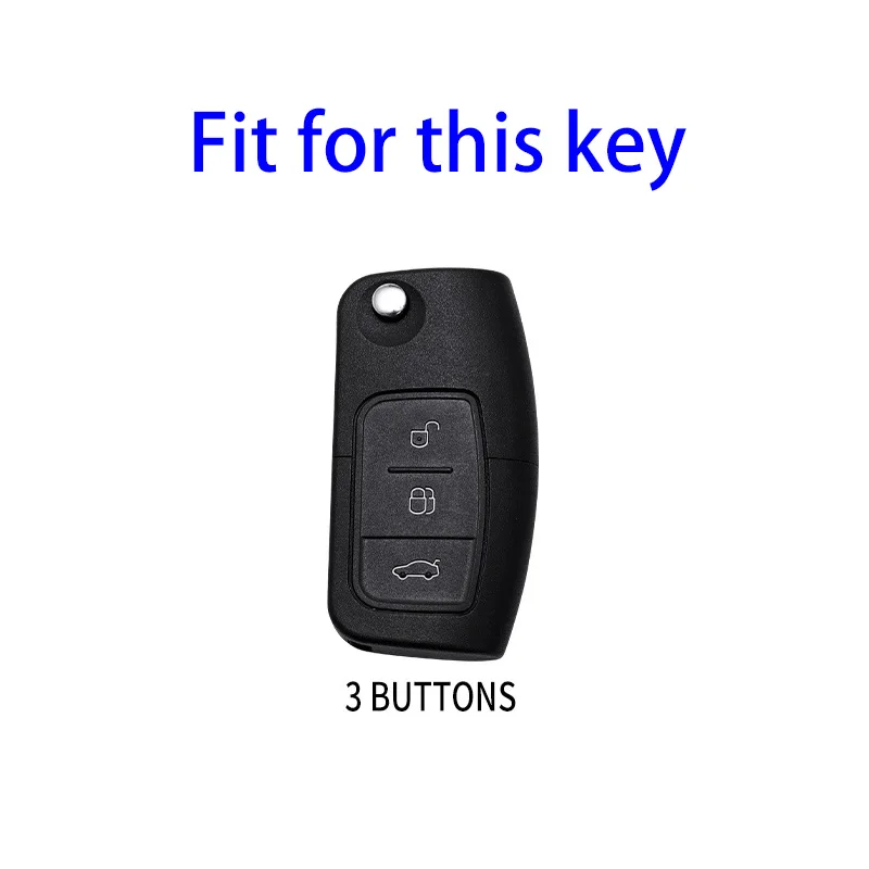 TPU Car Key Cover Case for Ford Focus 2 MK2 Fiesta Mondeo Galaxy Falcon Territory Ecosport 3 Button Fob Shell Holder Protector