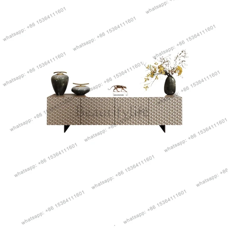 

American light luxury TV cabinet household living room wall floor cabinet