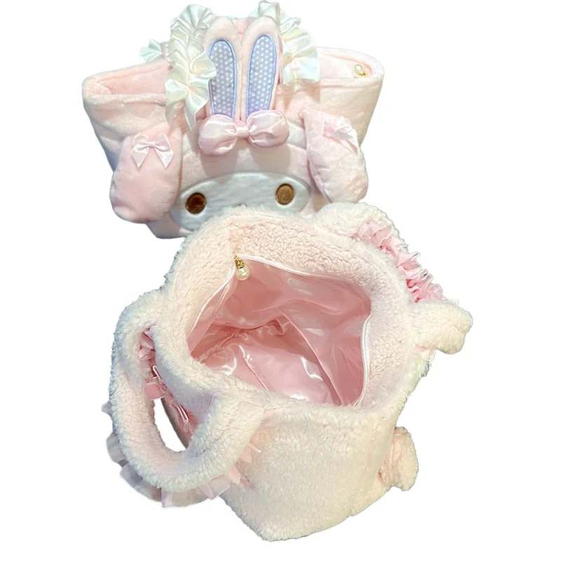 الكرتون نمط لطيف بلدي ميلودي الوردي حقيبة يد النمط الياباني حقيبة مستحضرات التجميل Kawaii جوهرة حالة النمط الياباني حقيبة قطيفة الهدايا فتاة #2