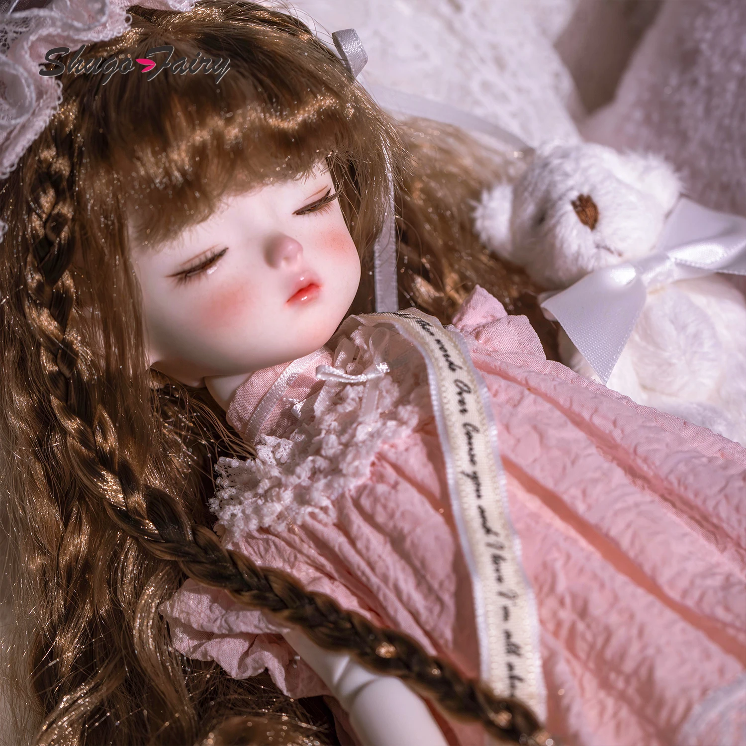 

Кукла BJD ShugaFairy Mianmian A, 1/6, полный комплект, с закрытыми глазами, в образе двойняшек, в тематике спящей принцессы, шарнирная кукла