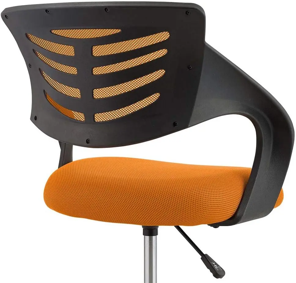 Modway Thrive Drafting Chair - Tall Office Chair for Adjustable Standing Desks in Orange