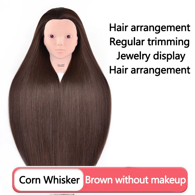 Corn Whisker Head Mold, Prática Bobina, Corte do cabelo, Trança, Maquiagem, Ensinando Modelo Cabeça, Cabeça Manequim Peruca