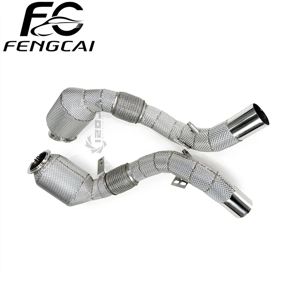 Tubo de escape de alta qualidade for2016-2021BMW X6M F86 4.4T tubo de escape de aço inoxidável conversor catalítico proteção térmica retrofit