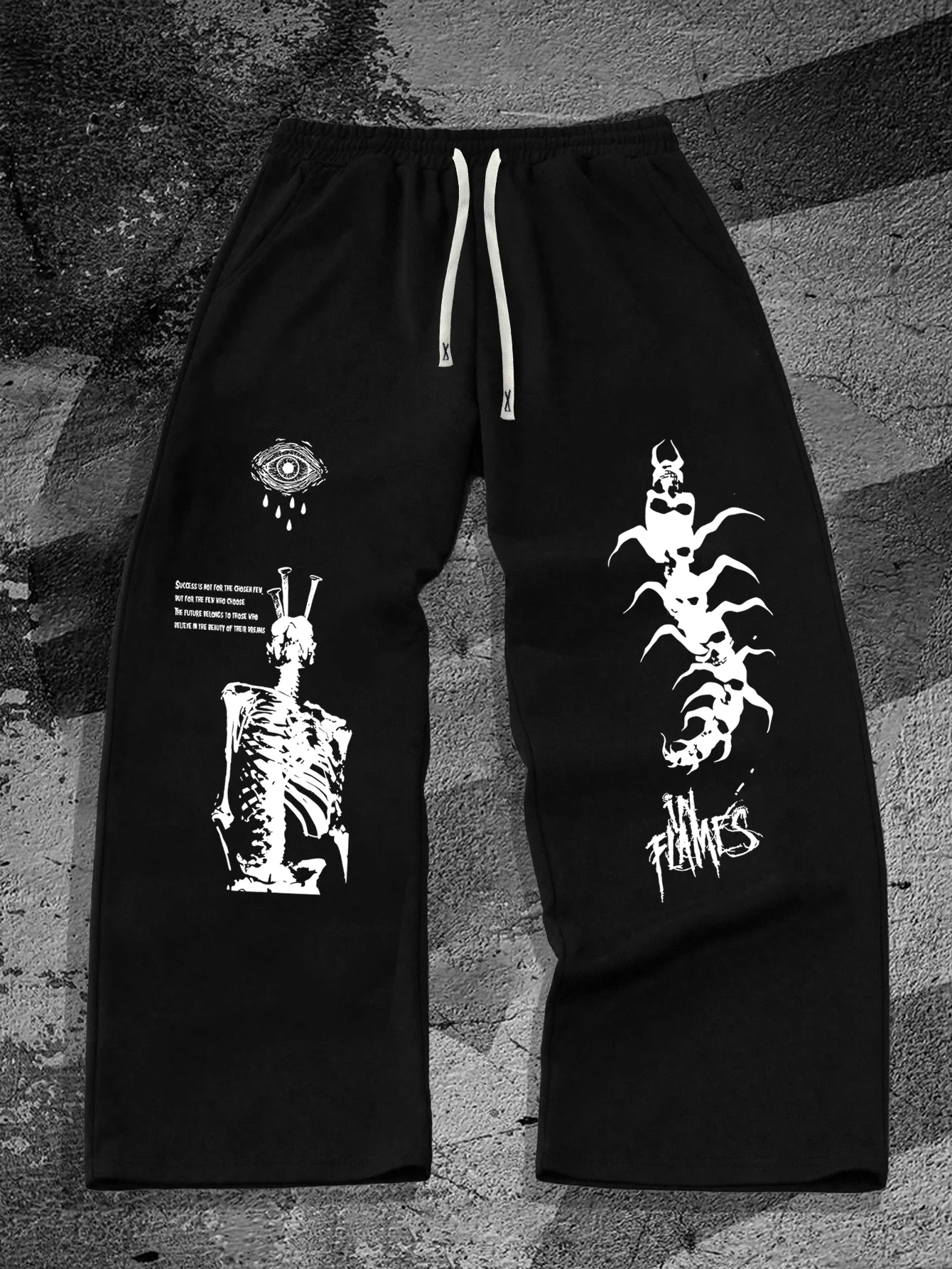

Gothic Original Design Style Men's Casual Sports Jogging Pants, New Wide-leg Pants for Campus Spring