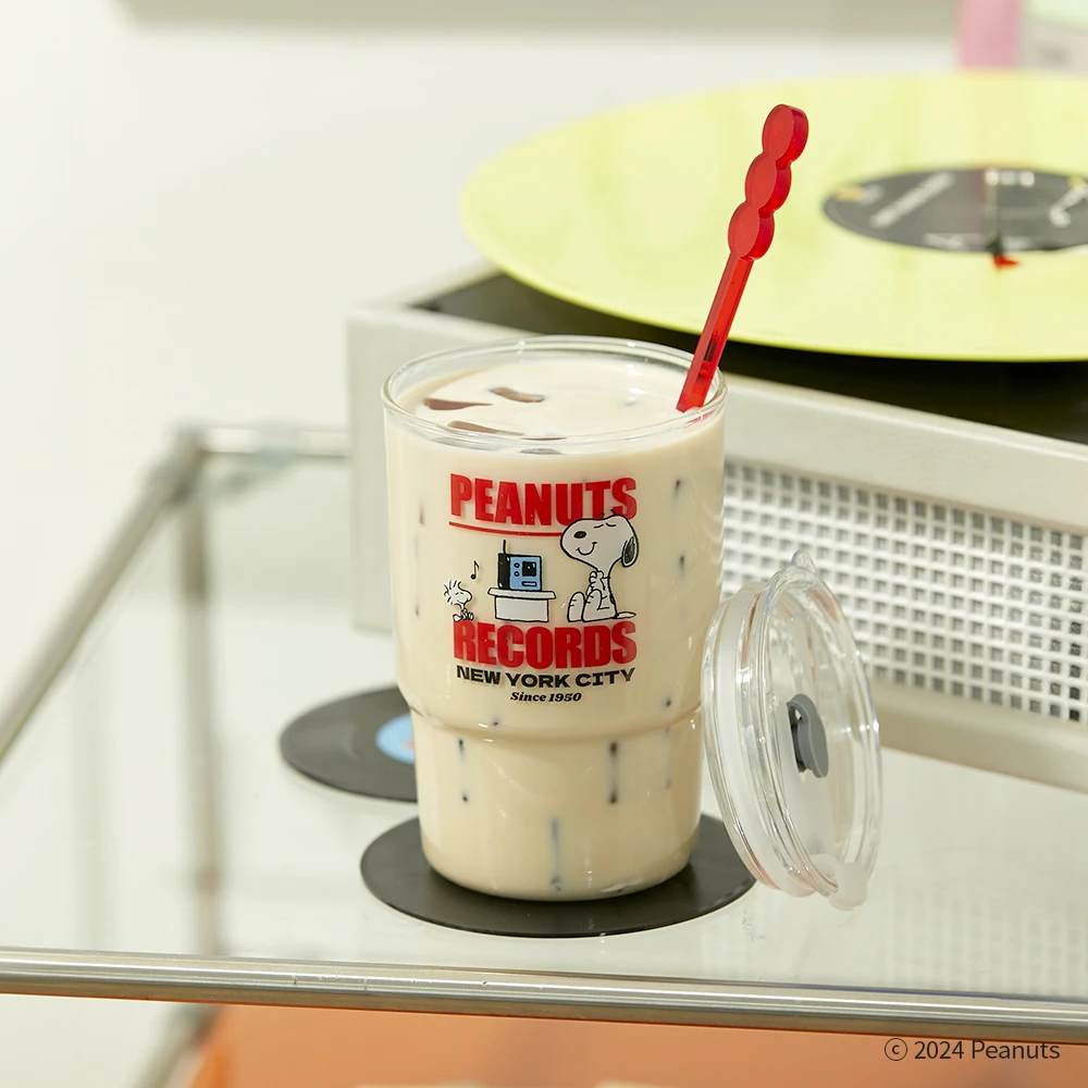 피너츠 스누 글라스 텀블러 / 캐릭터, 홈, 인테리어, 주방, 컵, 선물, 생일, 집들이,... - 1