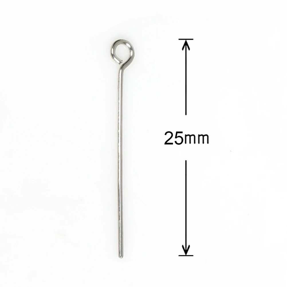 1200 قطعة مجوهرات من صلب لا يصدأ دبابيس 3 أحجام دائم تشويه مقاومة Diy بها بنفسك القلائد أساور أقراط صنع العين المفتوحة #1