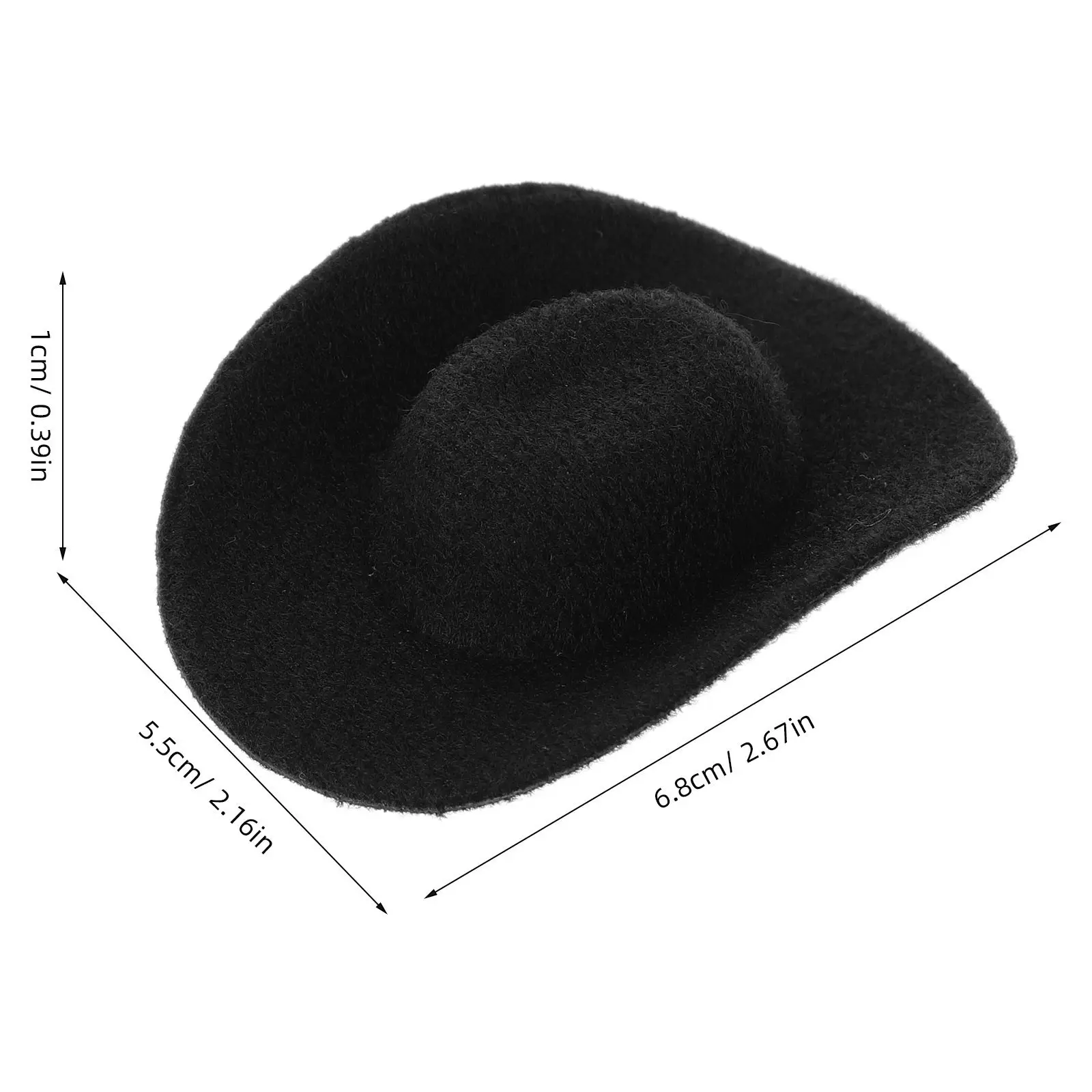 Set di 6 Mini Cappelli Jazz, Cappelli da Cowboy in Miniatura, Mini Cappelli Formali Fatti a Mano per Decorazioni e Artigianato