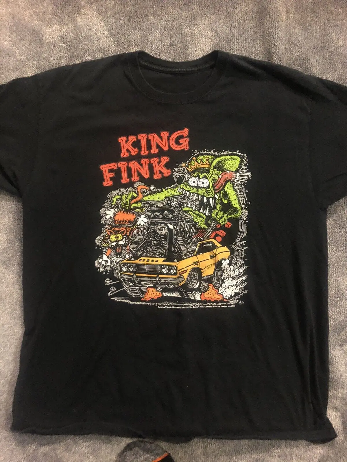 Vtg Rat Fink T Shirt Sz Large King Fink Retro T Shirt 2003 By Ed Roth