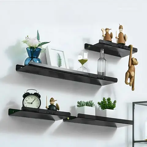 Étagères en acrylique pour rangement mural, étagères flottantes pour enfants, organisateur d'étagère d'affichage pour salle de bain, salon cuisine, décor