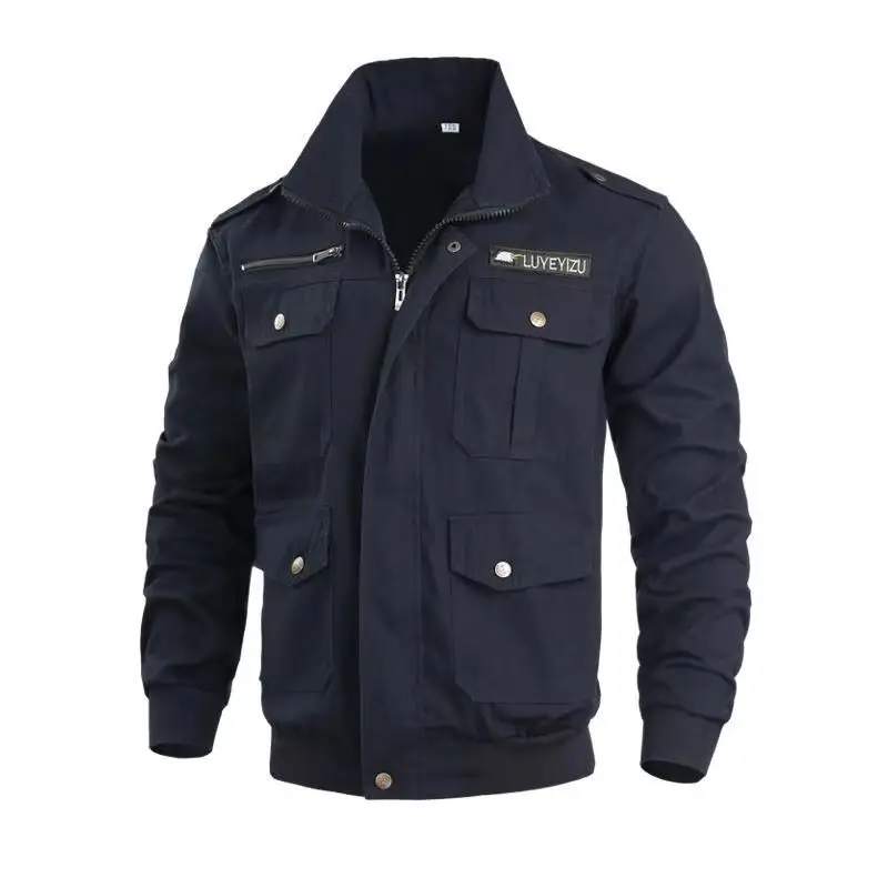 

Thiened Pure Cotton Workwear Set for Men Welding Auto Repair Loose Fit Anti-Heat Spring Autumn Labor Protection Cl...