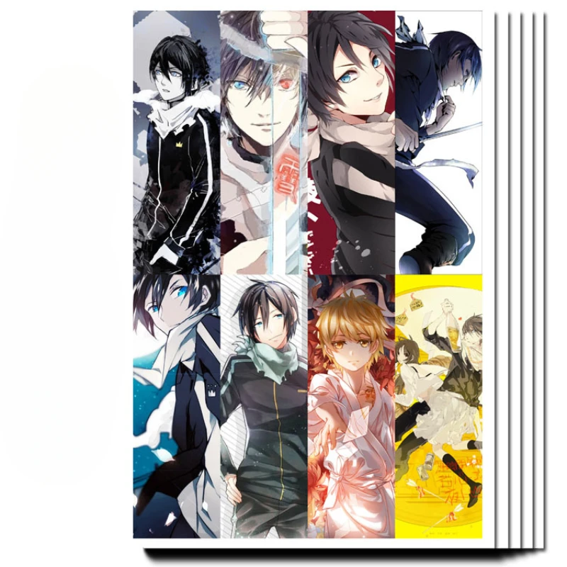 8PCS Yato Iki Hiyori Snow Sound Benito Popular Anime Two-dimensional Peripheral PVC Translucent Bookmarks Pretty Stationery