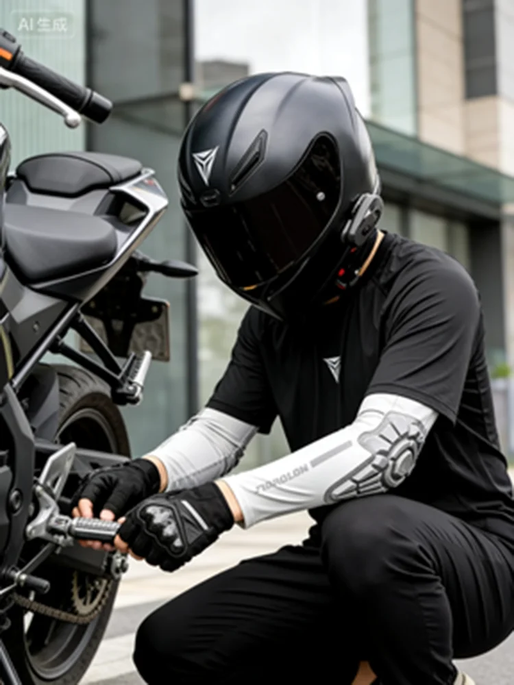 Summer Cooling Motorcycle Elbow Guards Protection Ice Sleeve Body Armor for Moto Riding Motocross Cycling Protector Accessories view 5