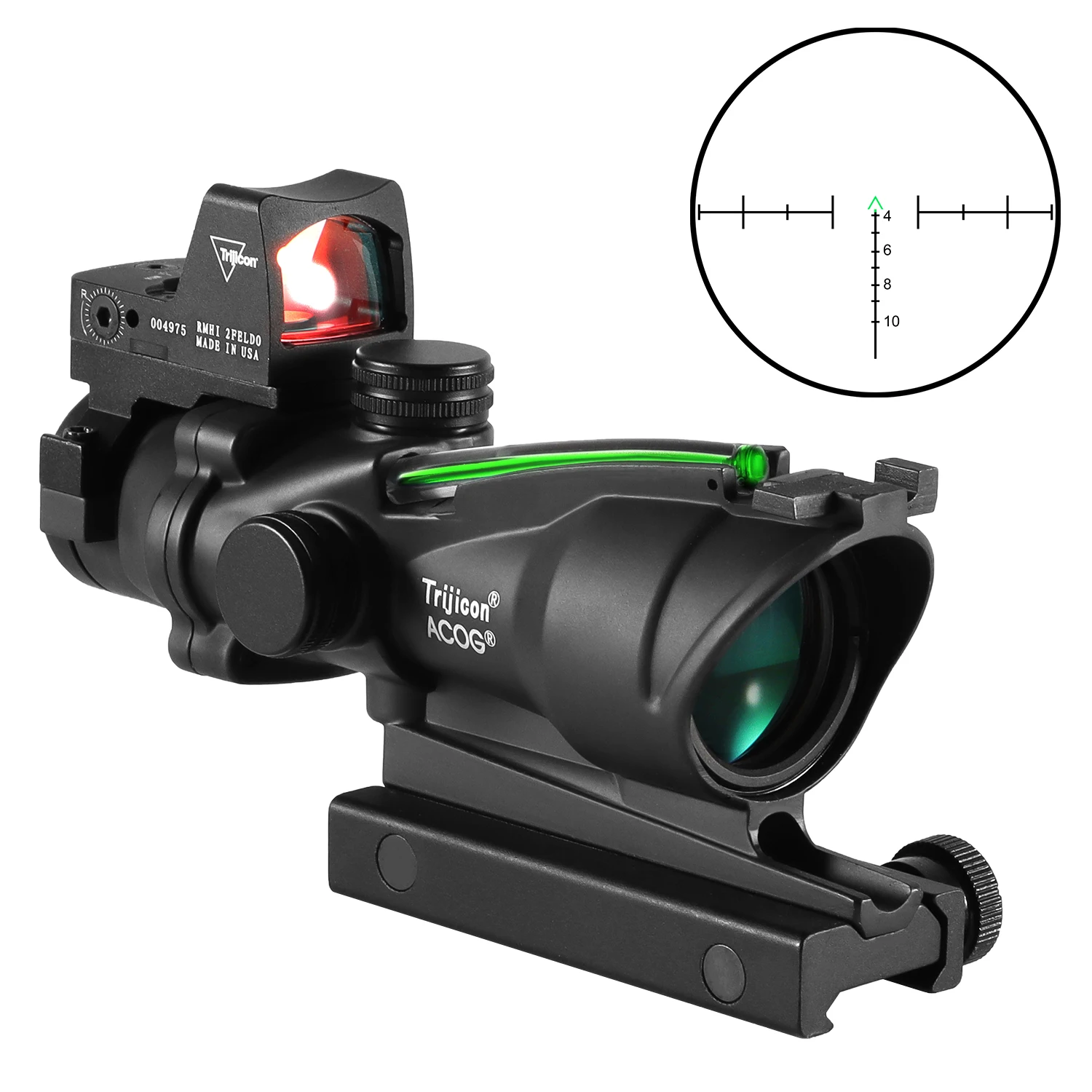 Nabila Einstellbare 4x32 Red Dot 1x 4x Scope Red Dot Taktische Umfang 20mm Schiene Umfang für die Jagd 3