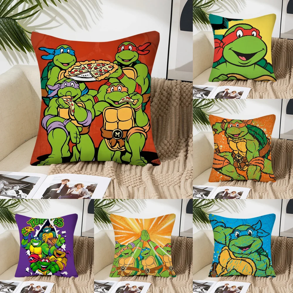 T-Teenage M-Mutant N-Ninja T-Turtles Animation Pillow Case Square Pillow Bedroom Sofa LeisureCarLivingRoom Home Decoration 40X40