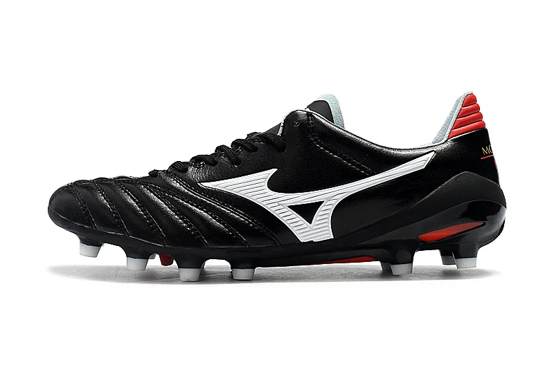 Authentic MizunoCreation Morelia Neo II FG Men's Shoes Sneakers MizunoOutdoor Men Sports Shoes Black/White/Red Size Eur 40-45