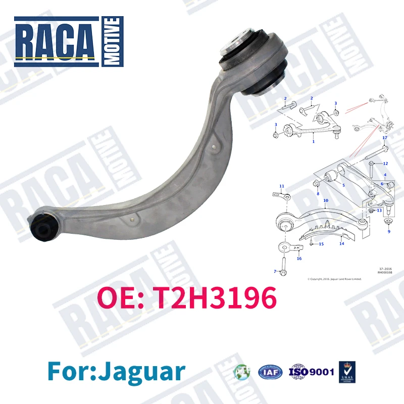 

For Jaguar XEL XFL XE X760 XF X260 Front Lower Suspension Bent Control Arm T2H3196 T2H24313 GX733C256AC GX733C256AE