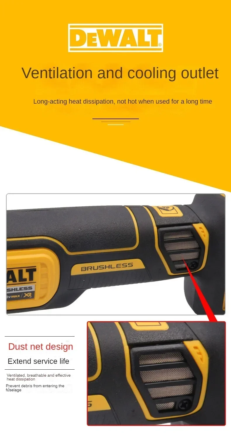 Dewalt Haakse Slijper Borstelloze Handheld Slijpmachine Polijstmachine Draadloze Lithium Batterij Snijmachine Dcg405