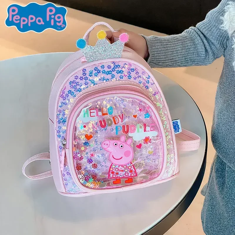 

Новый рюкзак Kawaii Hasbro «Свинка Пеппа», милый аниме-сумка Schoo, дорожный рюкзак, детский милый праздничный игрушечный подарок на день рождения
