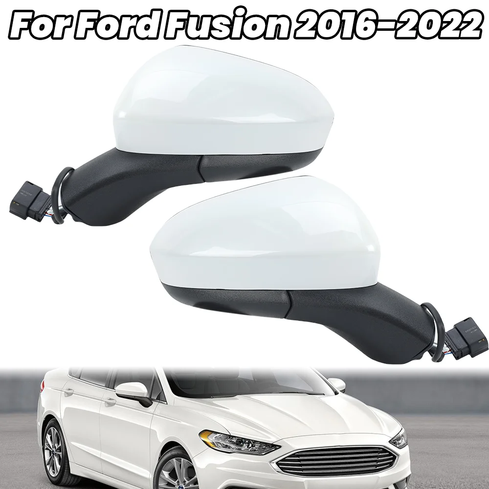 

3 Pin Door Mirror Assembly For Ford Fusion 2015-2022 US Version White Large And Small Mirror Plug-In Side Mirror Car Accessories
