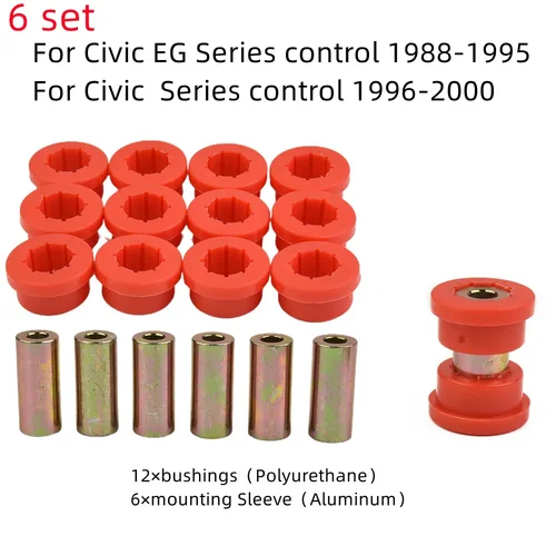 Juego de 6 piezas de suspensión trasera para Honda Civic, accesorios de la serie CIVIC 88-95 EG / 96-00 EK