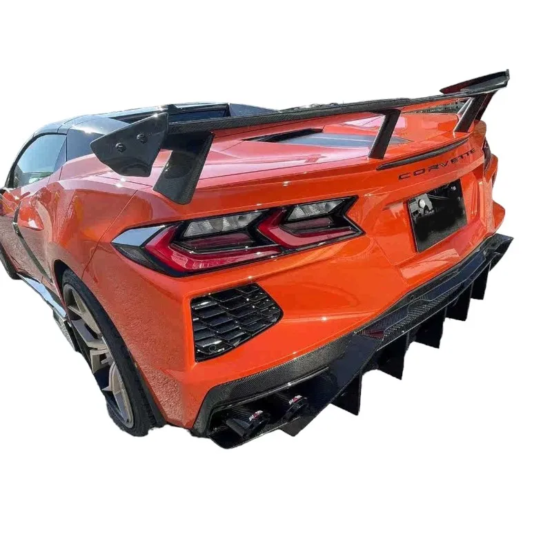 Carbon Fiber for Chevrolet Corvette C8 Rear Lip W26,Perfect Installation