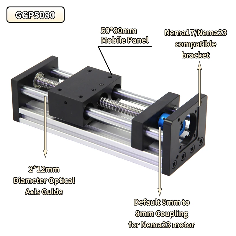 Motorized Ball Screw Linear Guide XYZ Axis CNC Sliding Table Motor Kit Ball Screw 40KG SFU1204/1605/1610 Single Axis Robot