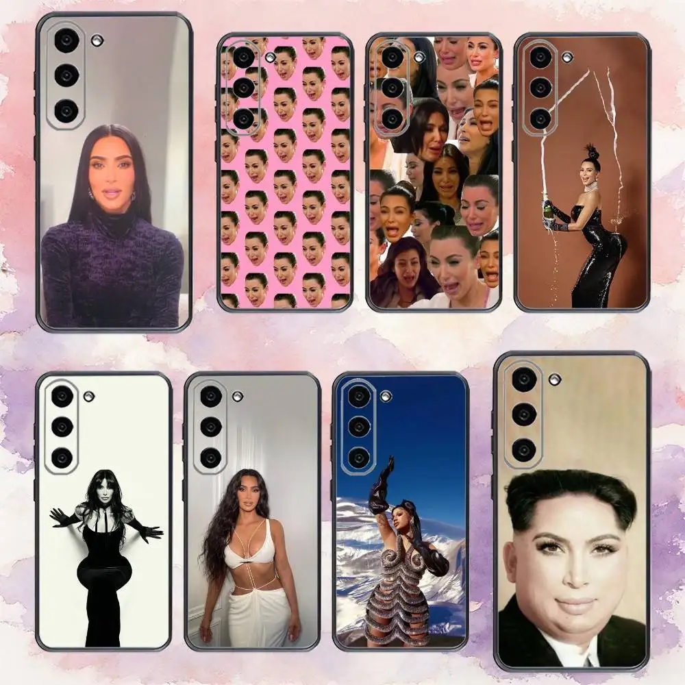

K-Kim K-Kardashian M-Memes Phone Case For Samsung Galaxy A73,A72,A71,A70,A53,A52,A51,Others Soft Black Cover