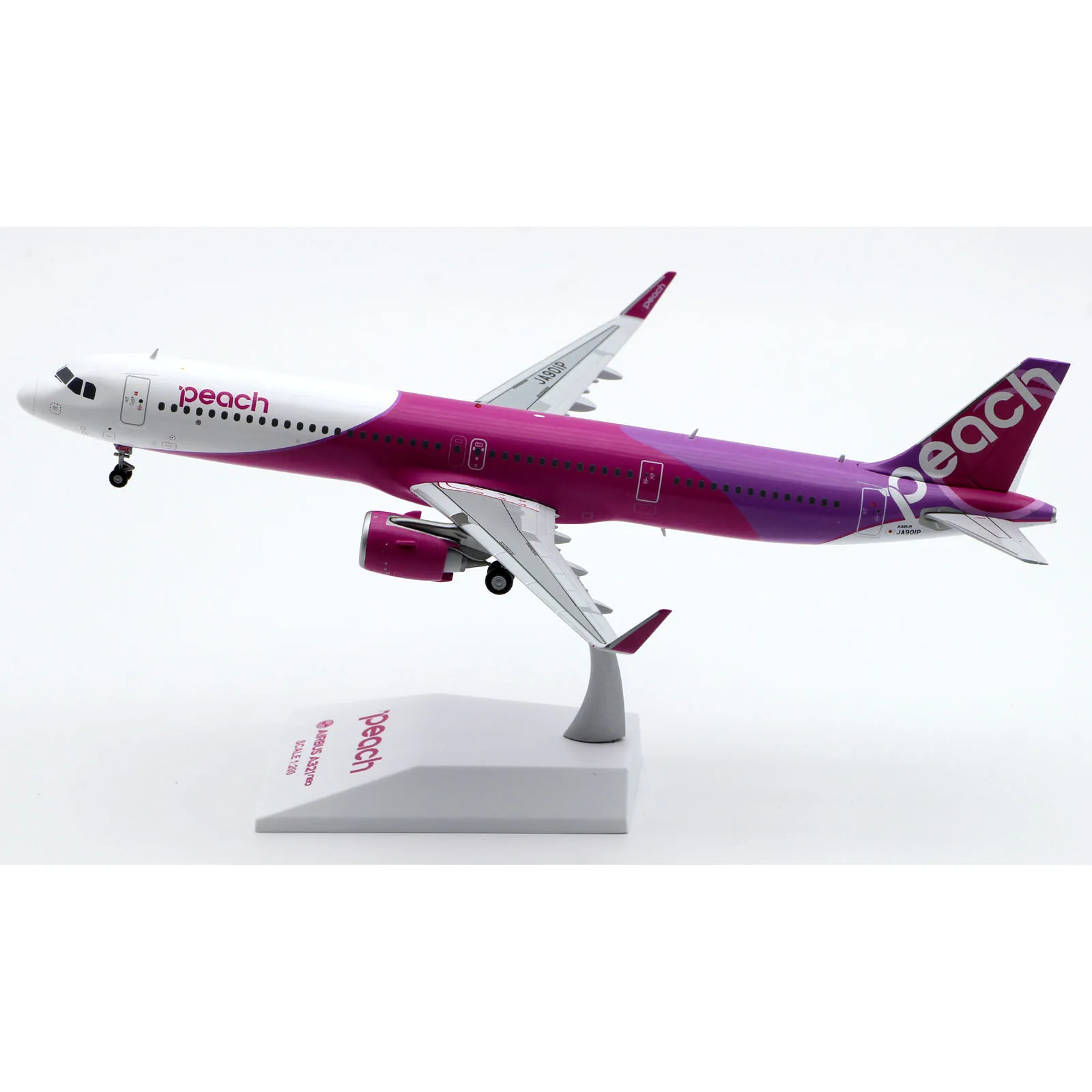 EW221N014 Alloy Collectible Plane Gift JC Wings 1:200 Peach Airlines Airbus A321NEO Diecast Aircraft Jet Model JA901P With Stand