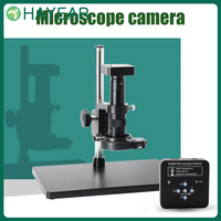 HAYEAR Full Set 34MP 2K Industrial Soldering Microscope Camera HDMI USB 180X C-mount Lens 144 LED Light Big Boom for PCB Repa