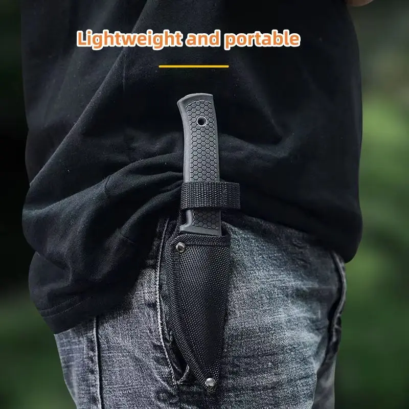 High Hardness Folding Portable With Wooden Handle, Multi-purpose Camping Survival Stainless Steel Knife High Hardness Folding Po image 5