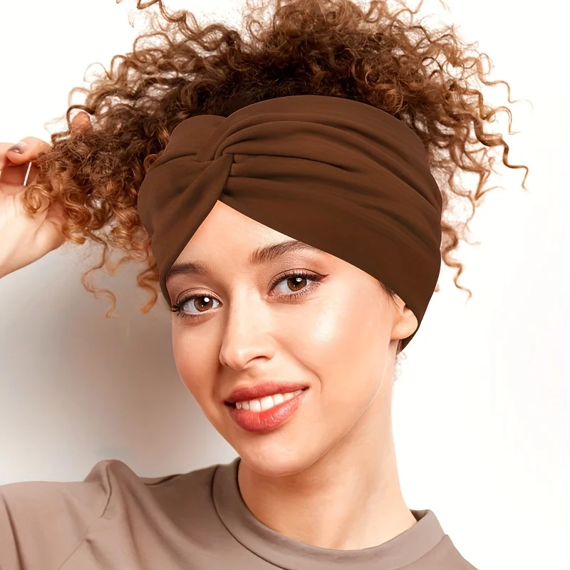 3 Pack Women’s Stretchy Non-Slip Sweat-Absorbing Yoga Headbands, Breathable Leopard Print Sports Headscarves for Running Fitness