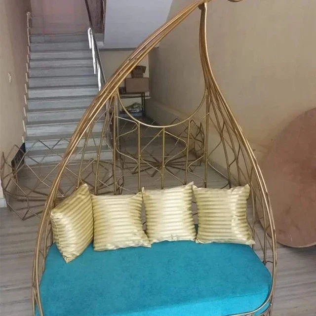 Abstract Large Metal Leaf Shaped Sofa And Lounge Chair for Living Room Hotel Lounge Modern Artistic Furniture Design