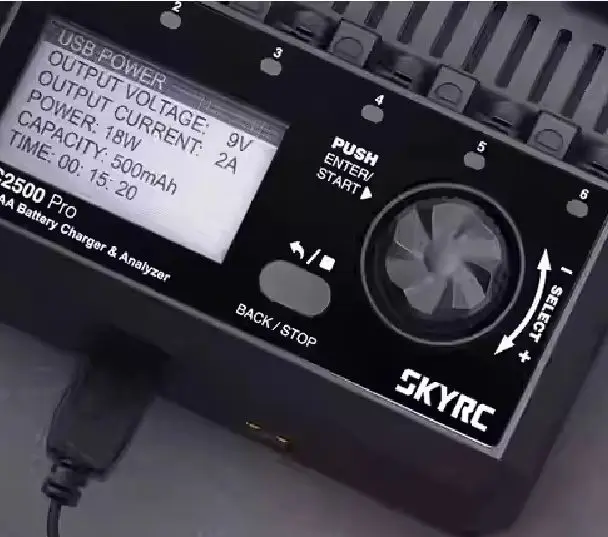 SKYRC NC2500 Pro DC 12V 3A AA/AAA NiMH/NiCD Battery Multi-function Charger Analyser