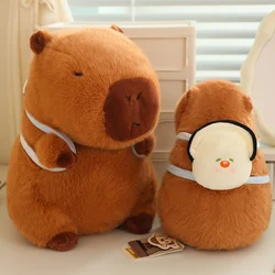 New Fluffy Capybara Plush Doll Kawaii Capybara With Bee Stuffed Toy Animals Juguetes Birthday Gift Home Decor