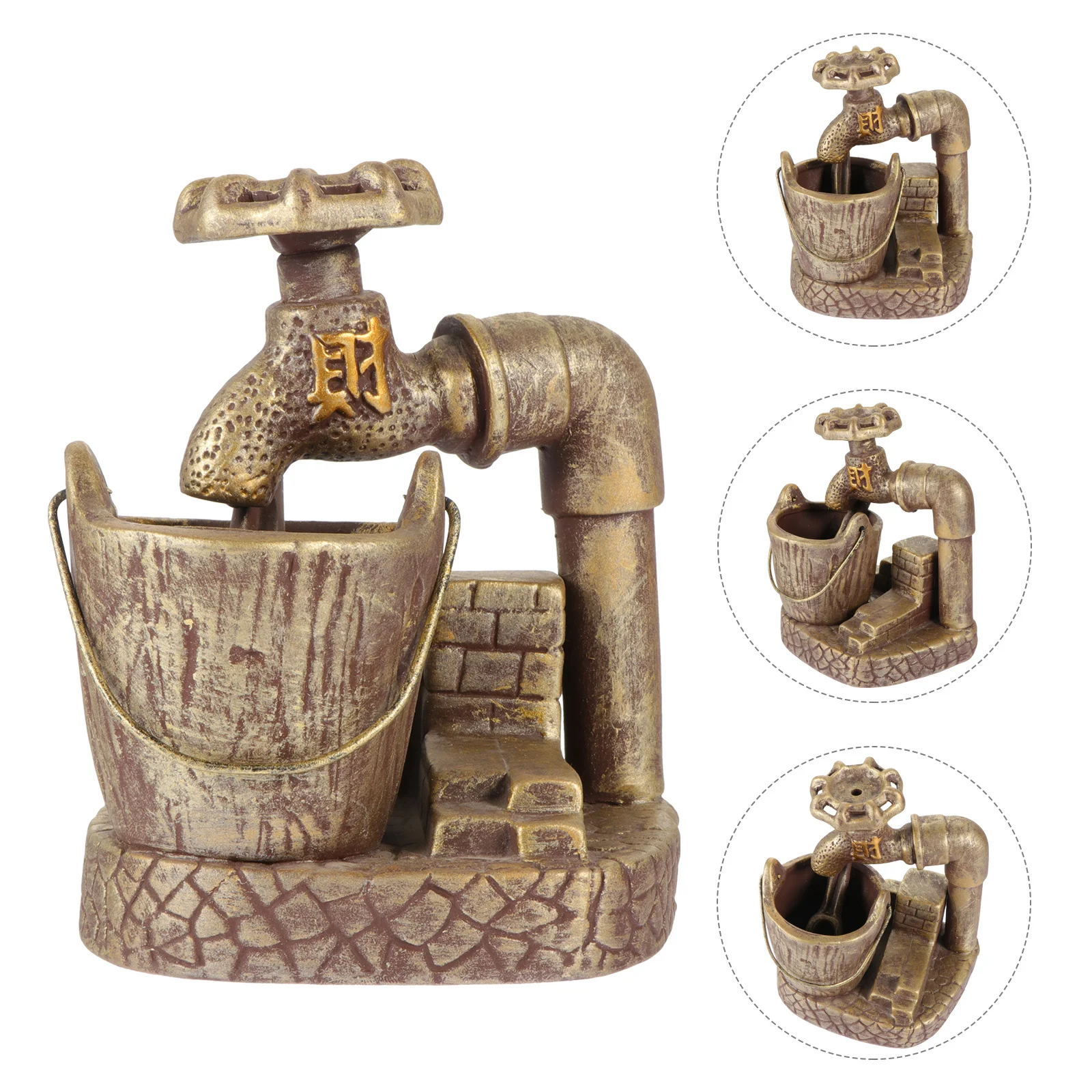 

Delicate Backflow Incense Burner Premium Material Exquisite Craftsmanship Relaxing Breath Bedroom Study Office Sauna Retro Style