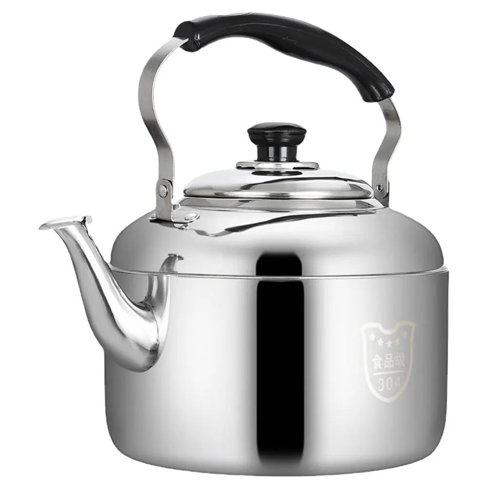 

Stainless Steel Whistling Kettle Large Mouth Boiling Pot Portable Lightweight Hot Water Kettle for Home Restaurant Kitchen Use