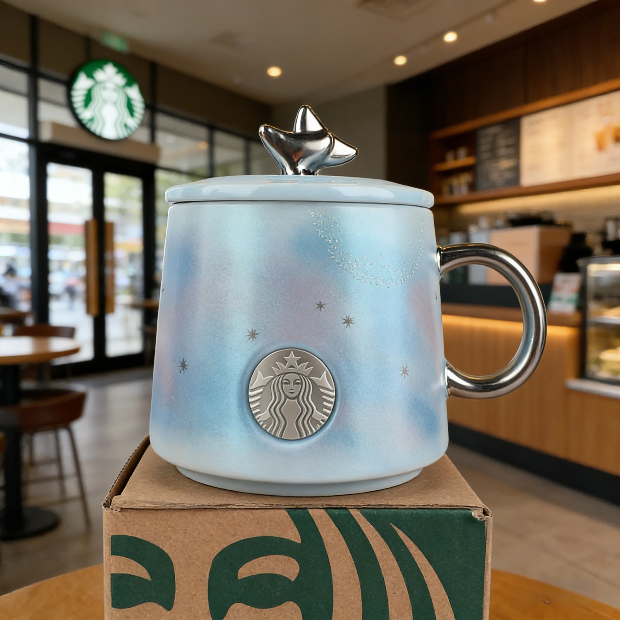

Starbucks Double Fish Tail Color Changing Mug Vibrant Gradient Coffee Cup Home Office Use