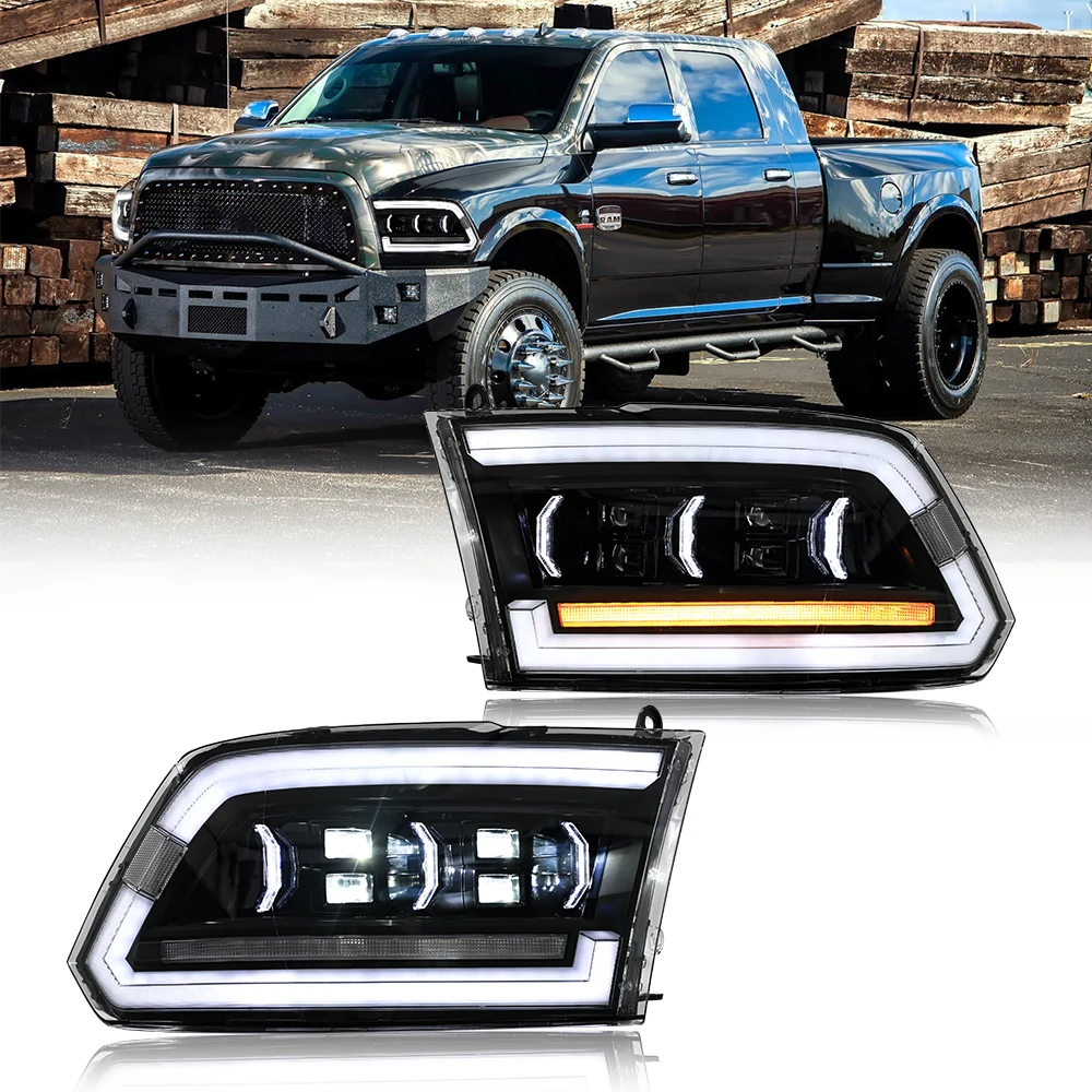 Par de faros delanteros de lente de proyector superligeros para Dodge RAM 1500 2013-2018 Dodge RAM 2500 lámpara de faro