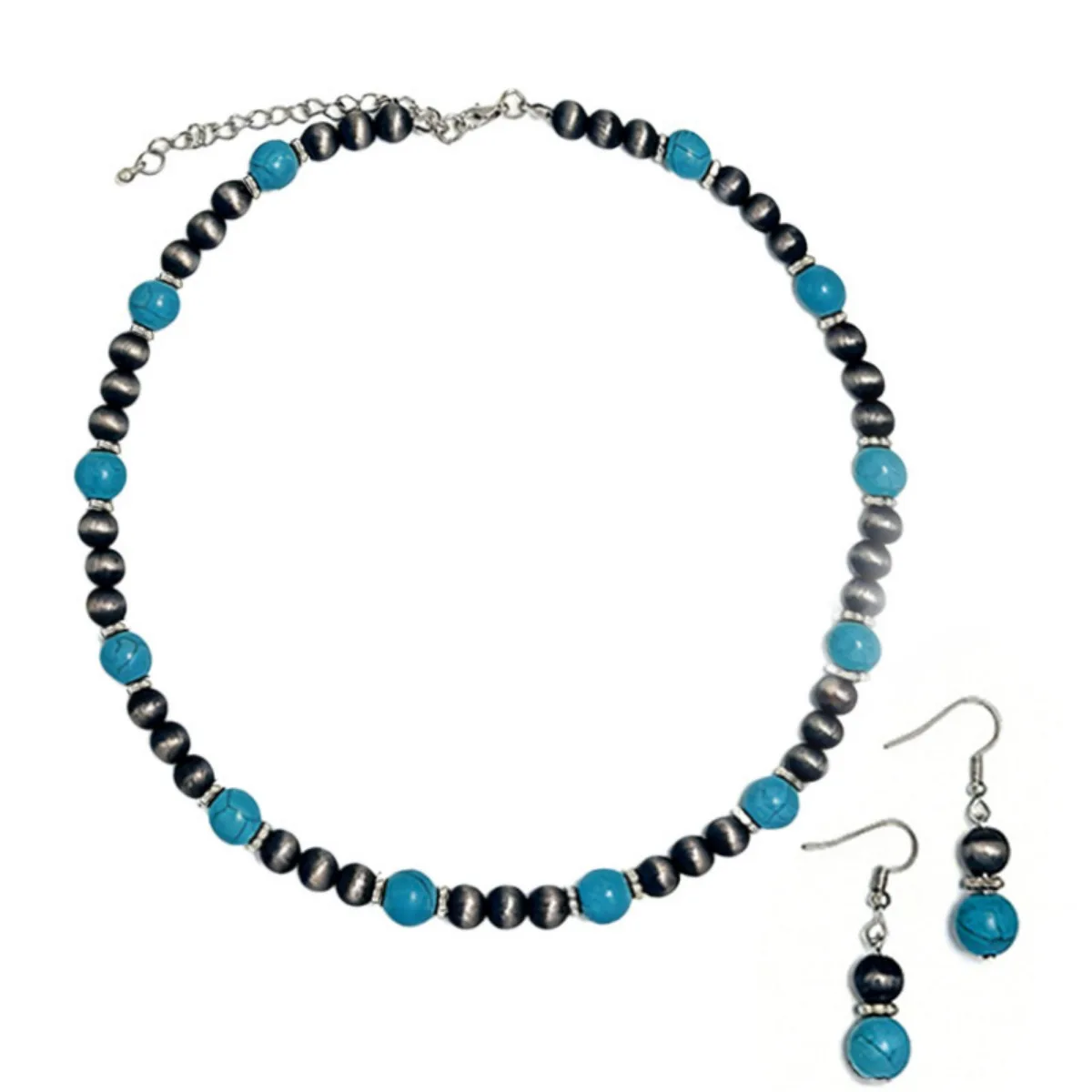 Multi Layer Mesh Chain Statement Necklace Mixed Color Bead Dangle Collar For Women Evening Party Bold Fashion