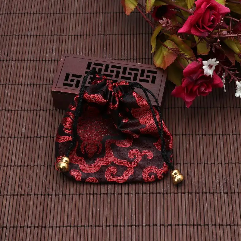 Bolsa viagem seda tradicional E15E Organizador bolsa joias bordada chinesa clássica