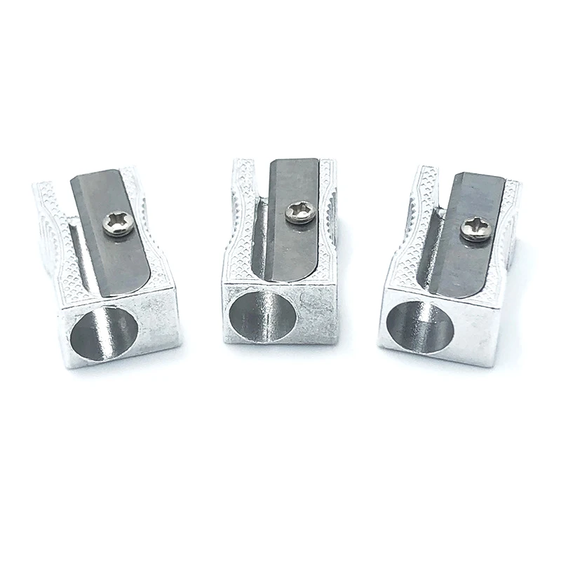 Stainless Steel Pencil Sharpener Stationery Single Hole Metal Pencil Sharpener