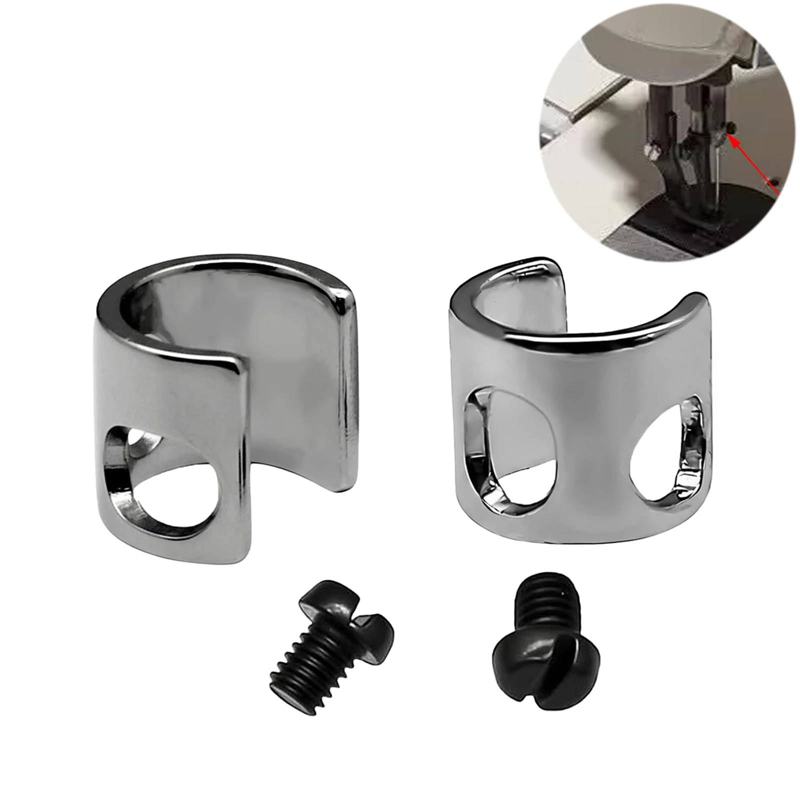 2set Needle Bar Thread Guard and Screw 103-08609+SS-7080510-TP Compatible with JUKI DNU-1541 DNU-1541S Sewing Accessories