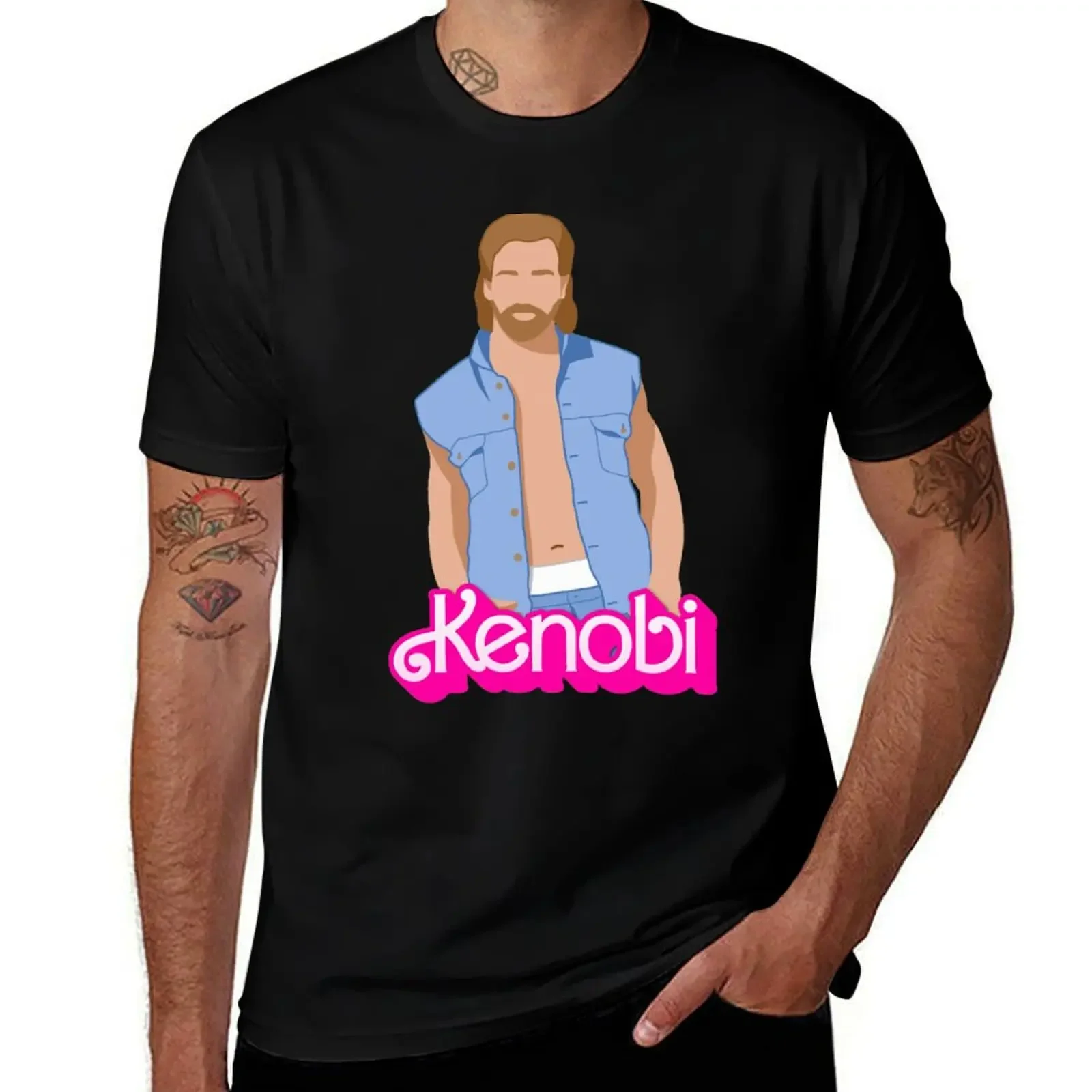 Obi-Wan Kenobi T-Shirt funny costumes cute tops custom shirt blue lock t shirt for men